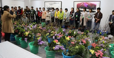 中职技能大赛艺术插花活动